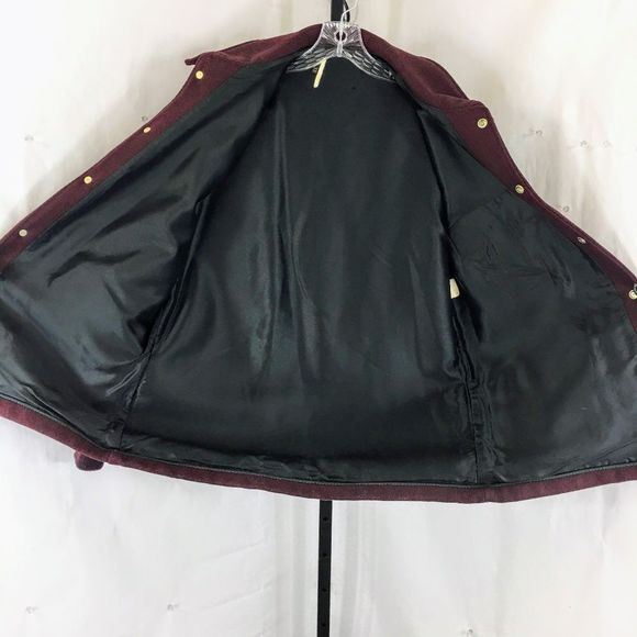 Vtg Varsity Jacket DeLong Maroon 1950s Wool Leather Sleeve Tiger Logo Sz M - Picture 10 of 13